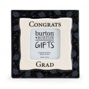 Ceramic Congrats Graduation Frame - Cream & Black